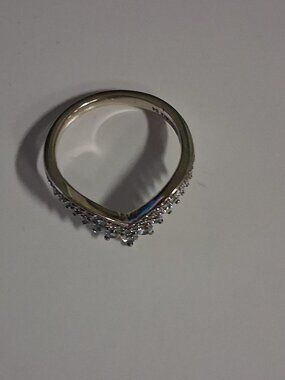 Pandora 197736CZ-54 Princess Wishbone Ring – Sterling Silver – Size 7